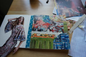 Collage journaling. Mixed media journaling. Kelly Kilmer journaling. Magazine scrap journaling. Homemade journal. Art journaling.